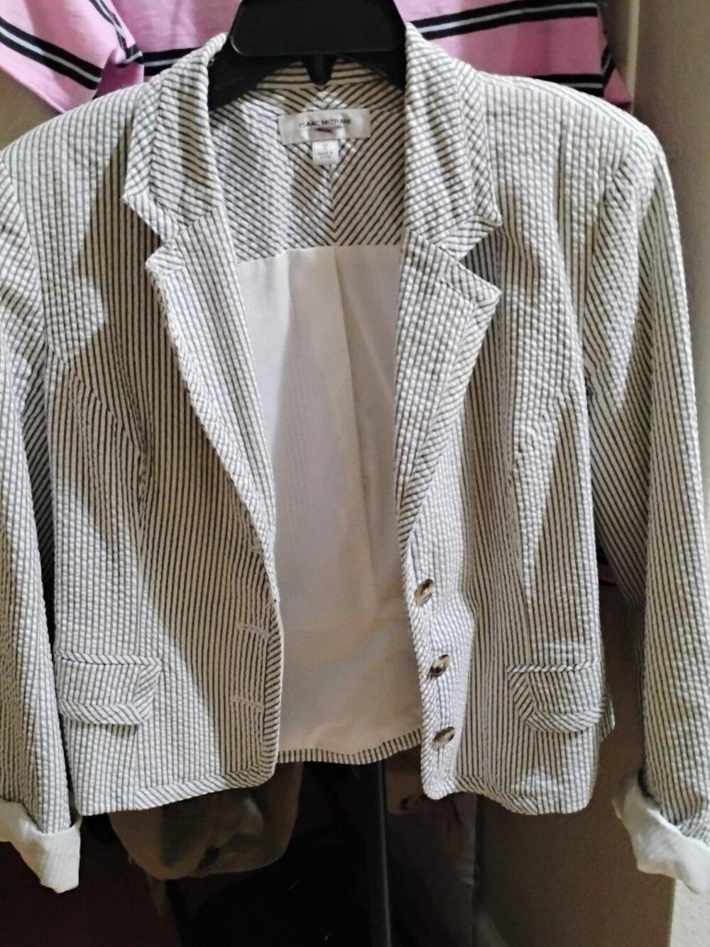 Gray Seersucker Blazer
